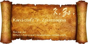 Kanicsár Zsuzsanna névjegykártya